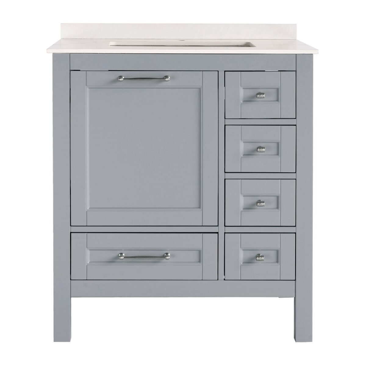 30 inch Gray Single Sink Selena | European Kitchen Cabinets, RTA Shaker Cabinets & More!