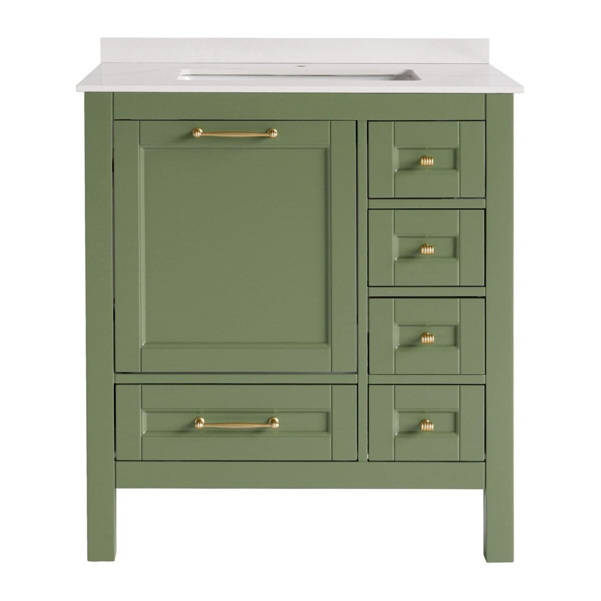 30 inch Green Single Sink Selena | European Kitchen Cabinets, RTA Shaker Cabinets & More!