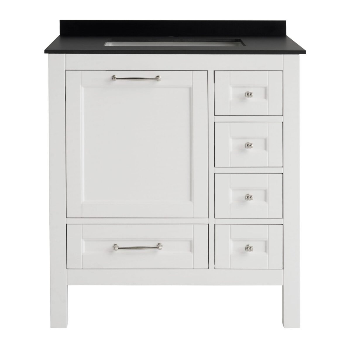 30 inch White Single Sink Selena | European Kitchen Cabinets, RTA Shaker Cabinets & More!