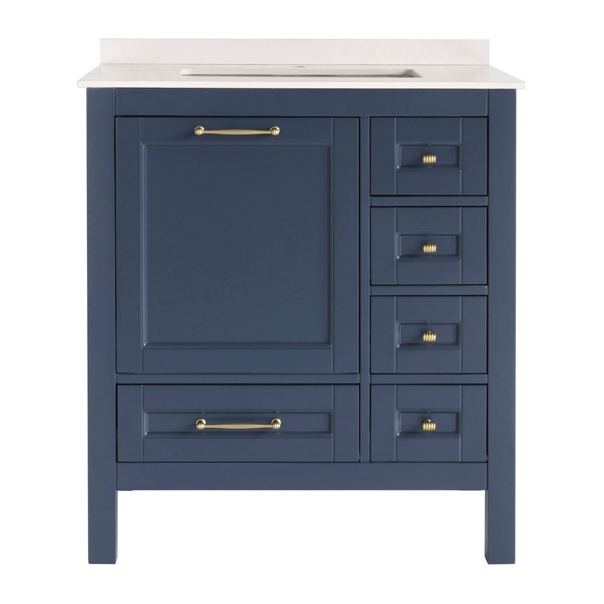 30 inch Navy Blue Single Sink Selena | European Kitchen Cabinets, RTA Shaker Cabinets & More!