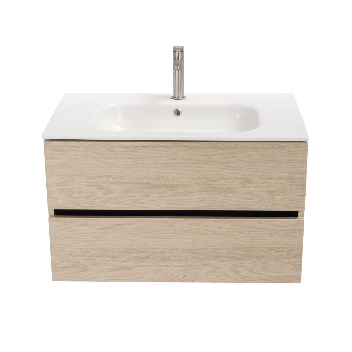 32 inch White Oak Single Sink Floating Vanity | European Kitchen Cabinets, RTA Shaker Cabinets & More!