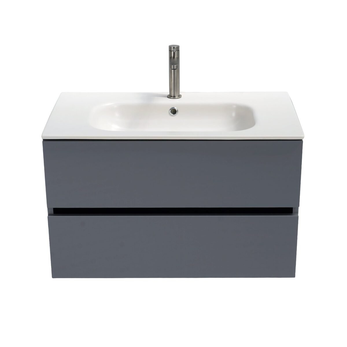 32 inch Matte Dust Gray Single Sink Floating Vanity | European Kitchen Cabinets, RTA Shaker Cabinets & More!