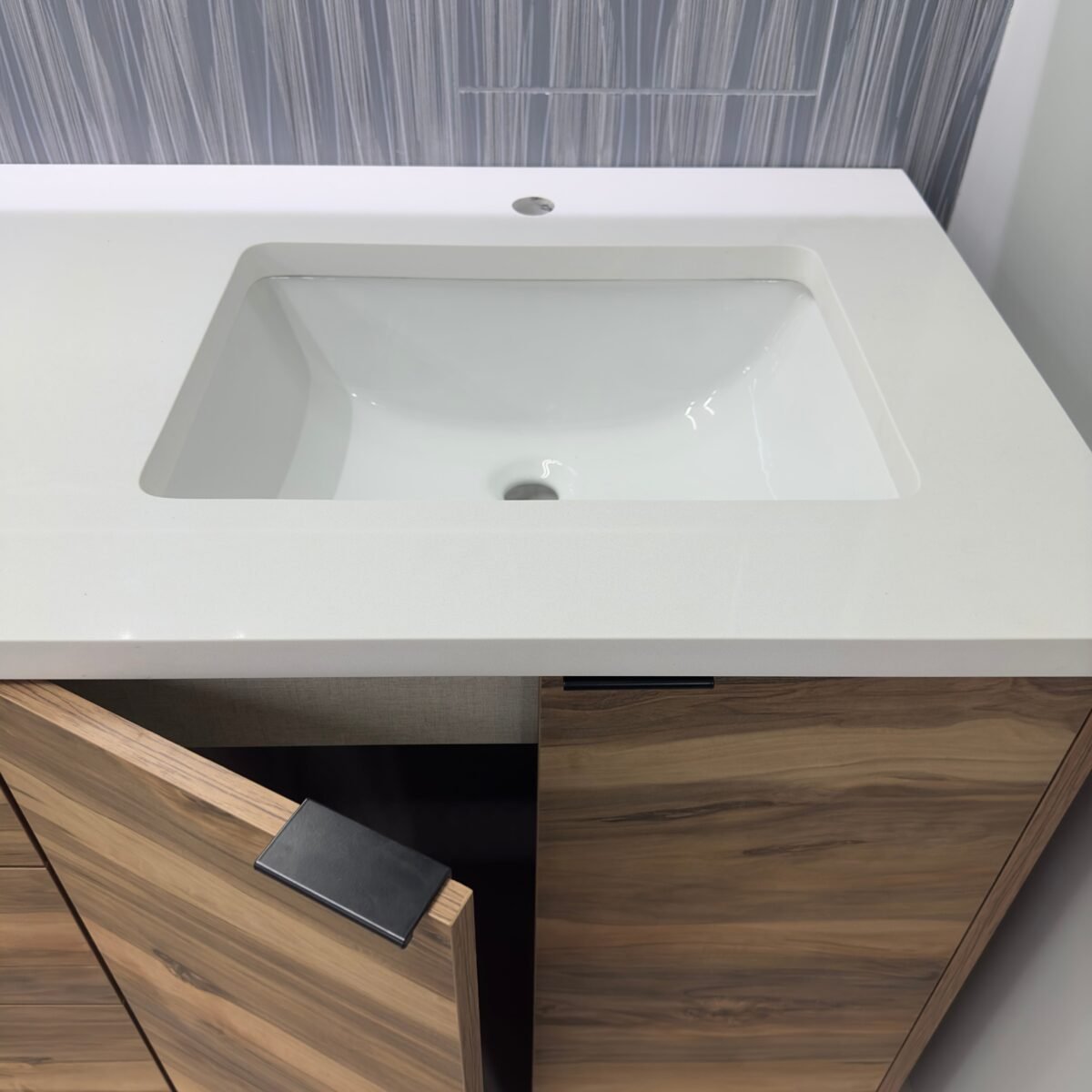 60 inch Wood Grain Single Sink Vanity - Grain Matched | European Kitchen Cabinets, RTA Shaker Cabinets & More!